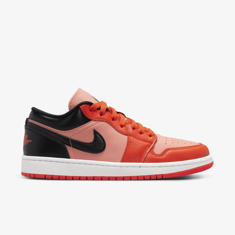low top jordan 1 orange and black